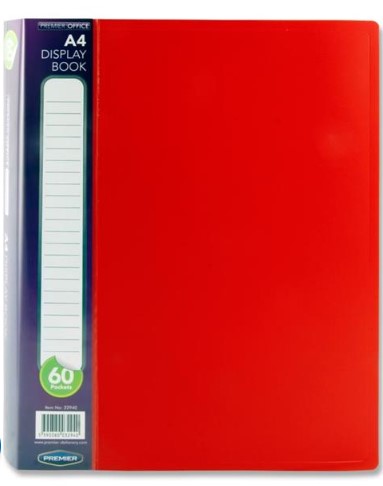 60 Page Display Book Red A4 Premier 